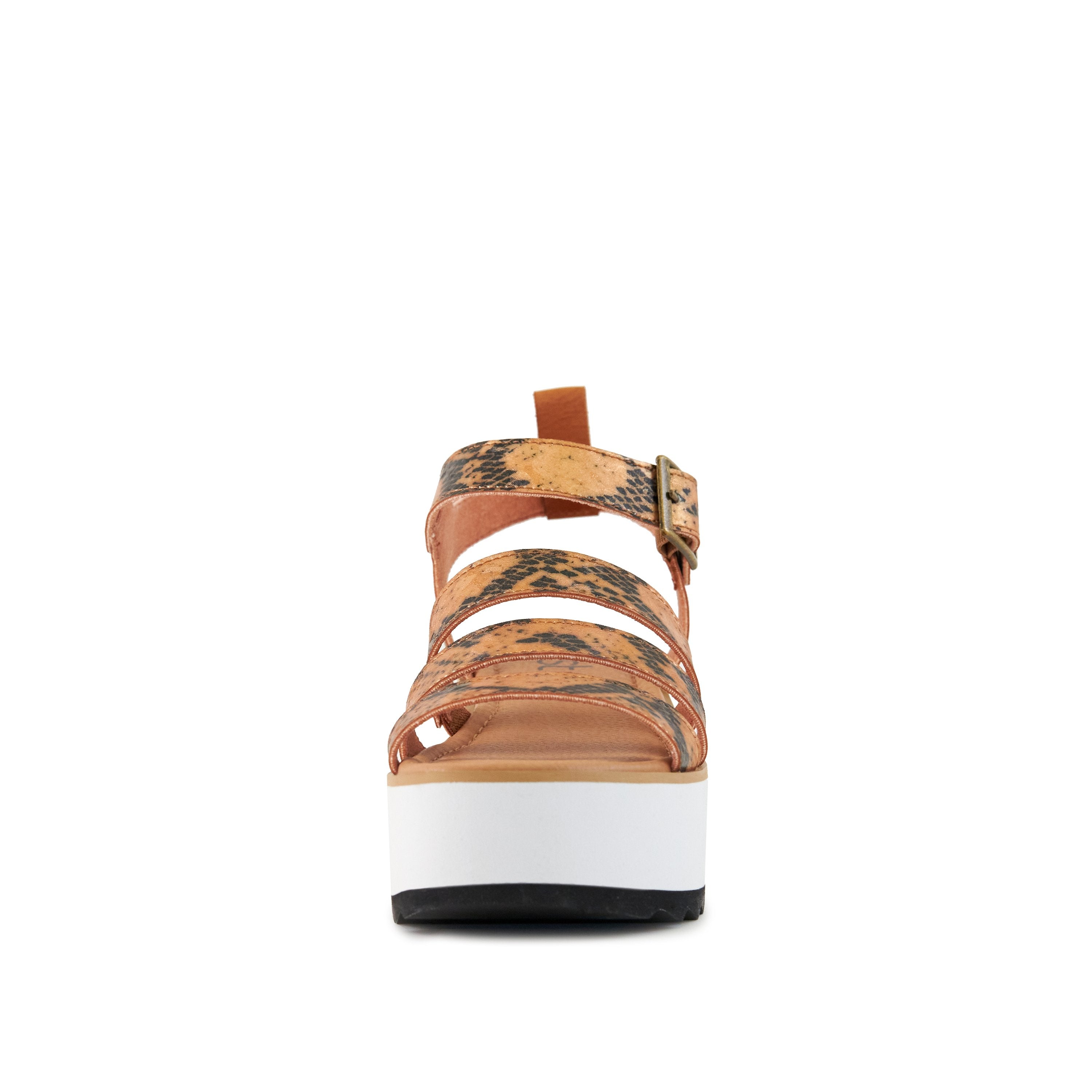 Pear Kauai Platform Sandals in Snake Tan