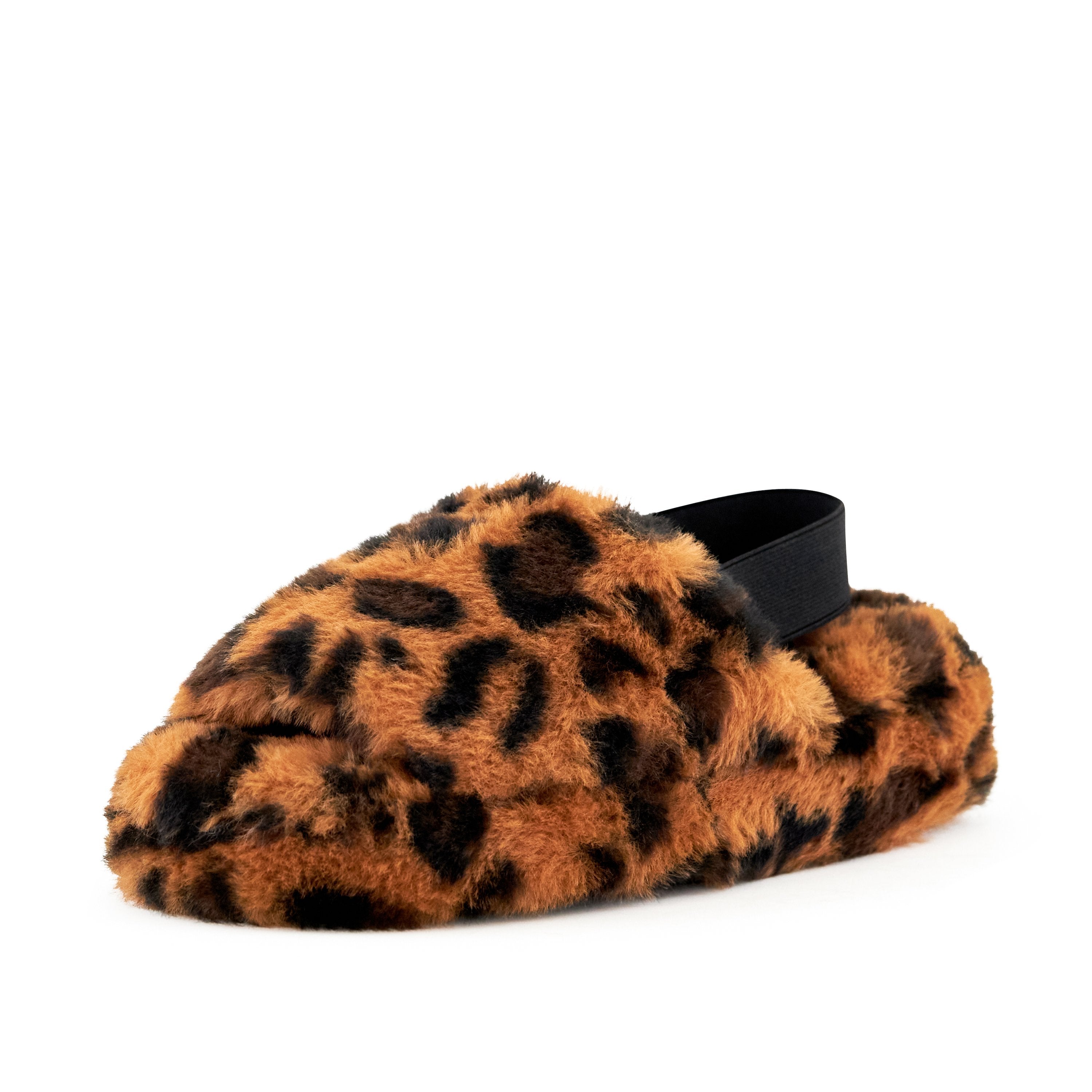 Lisbon Faux Leopard Fur Slipper