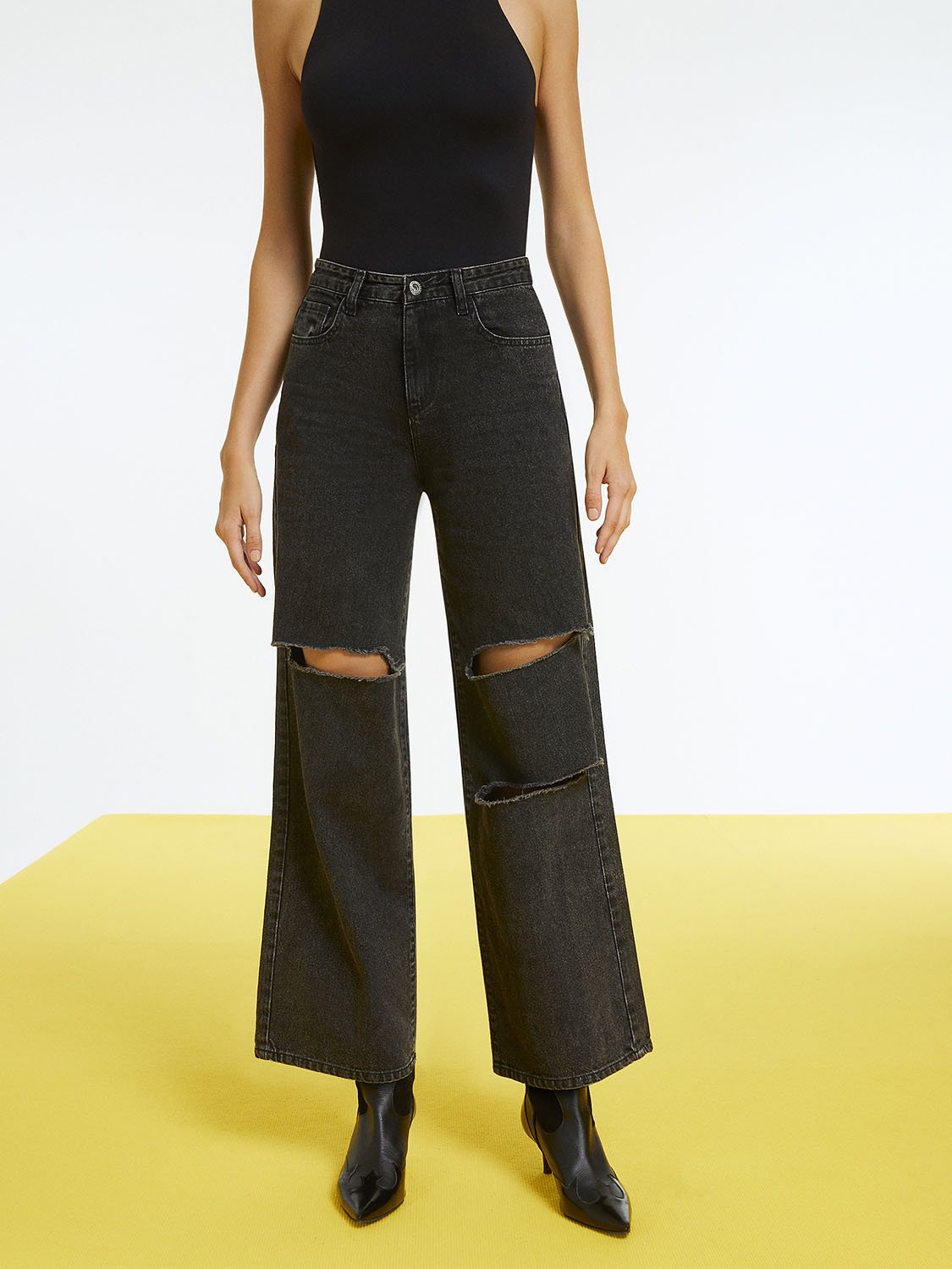 Brooklyn Brown High-Waisted Jeans