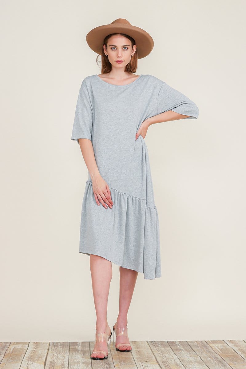 Megan Asymmetric Ruffle Dress