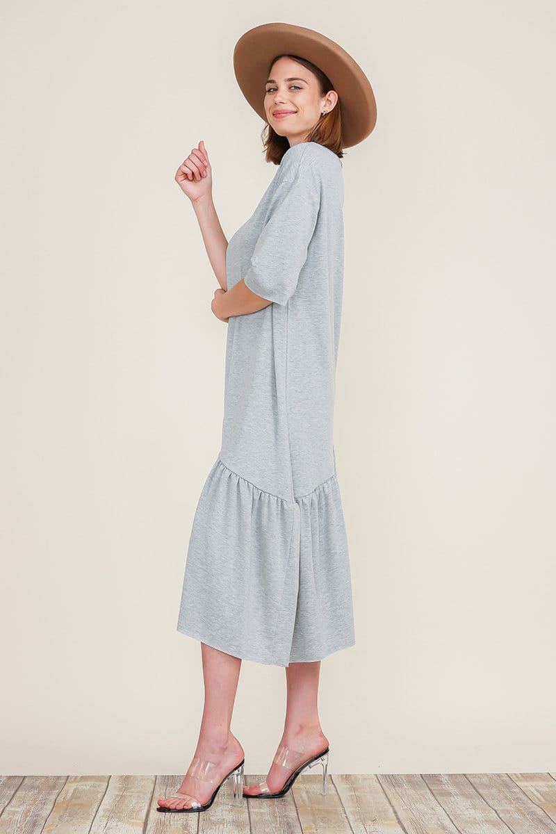 Megan Asymmetric Ruffle Dress