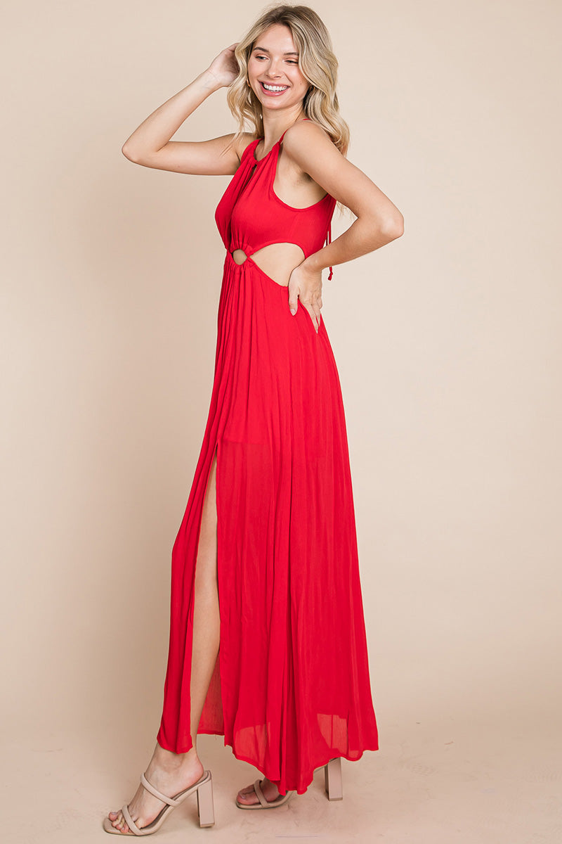 Solara Cutout Halter Maxi Dress