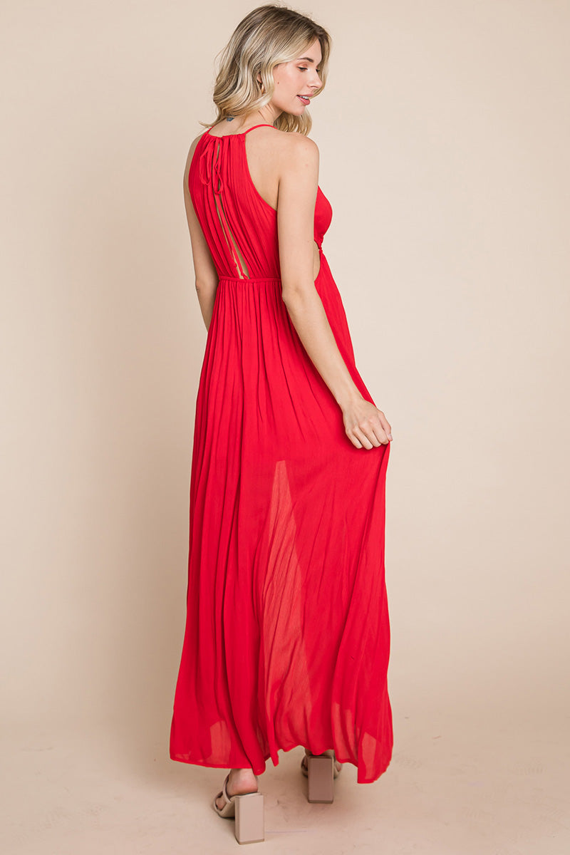 Solara Cutout Halter Maxi Dress