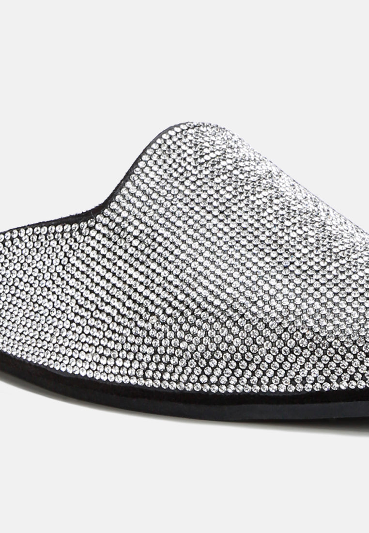 Mulan Rayen Rhinestones Embellished Mules