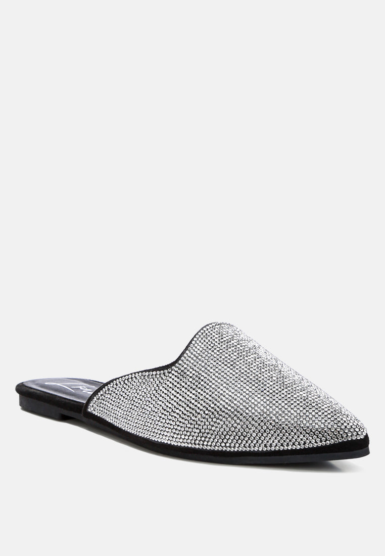 Mulan Rayen Rhinestones Embellished Mules