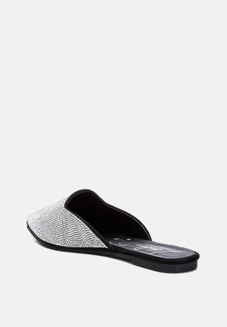 Mulan Rayen Rhinestones Embellished Mules