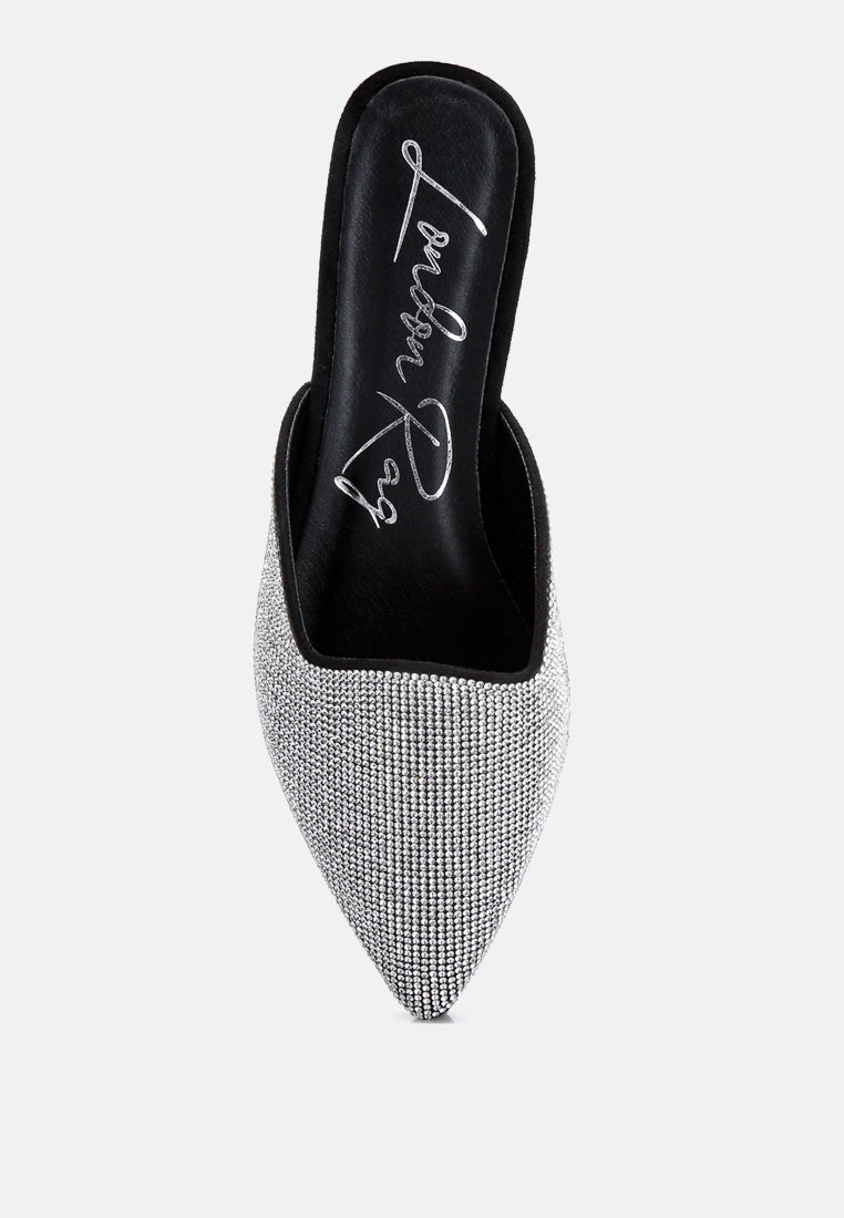 Mulan Rayen Rhinestones Embellished Mules