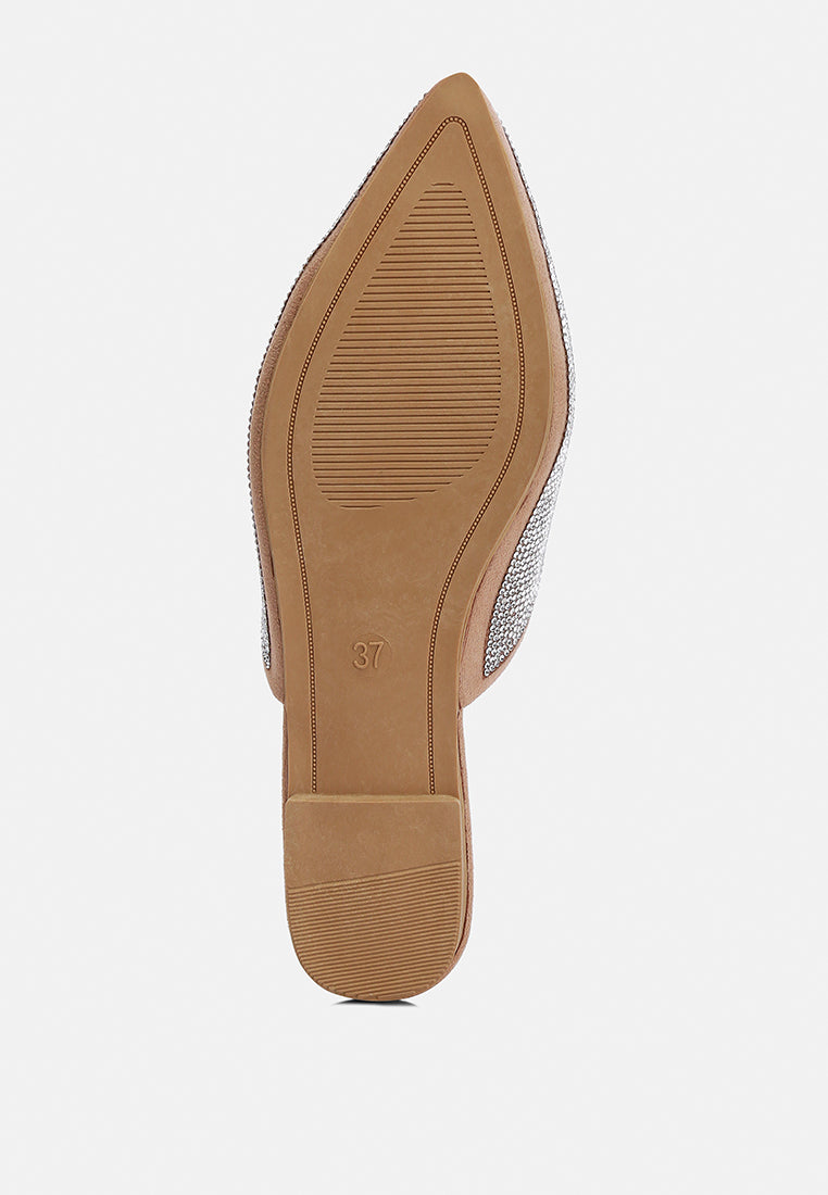 Mulan Rayen Rhinestones Embellished Mules