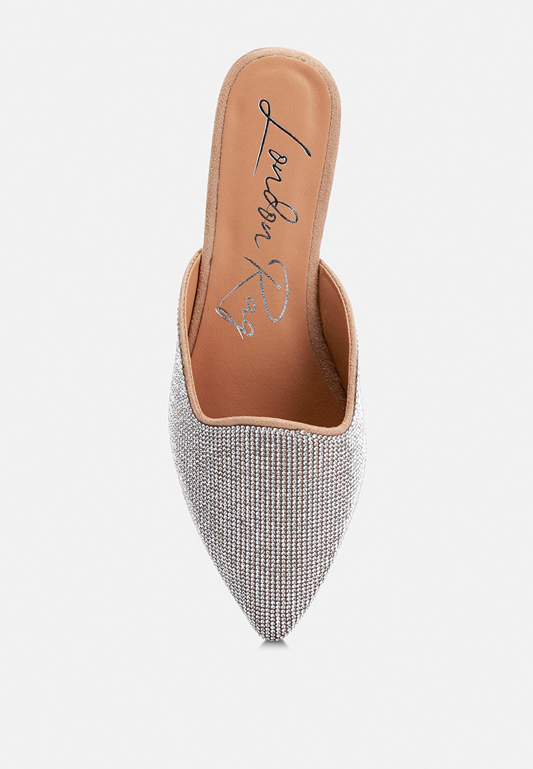 Mulan Rayen Rhinestones Embellished Mules