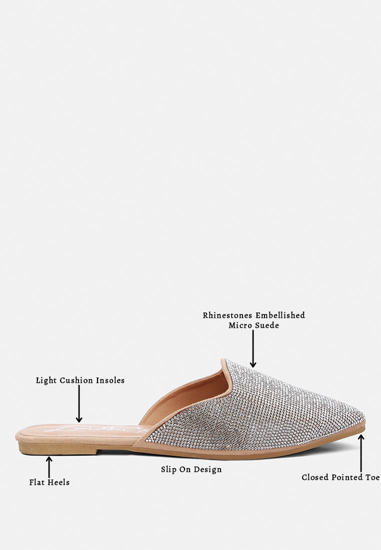 Mulan Rayen Rhinestones Embellished Mules