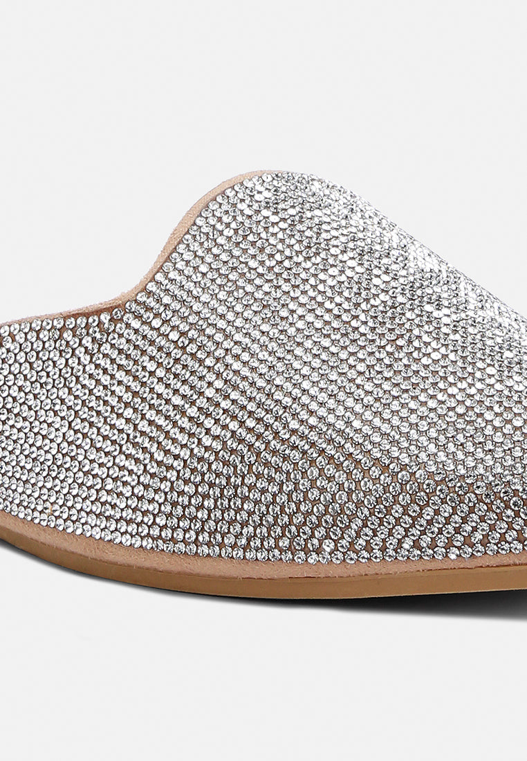 Mulan Rayen Rhinestones Embellished Mules