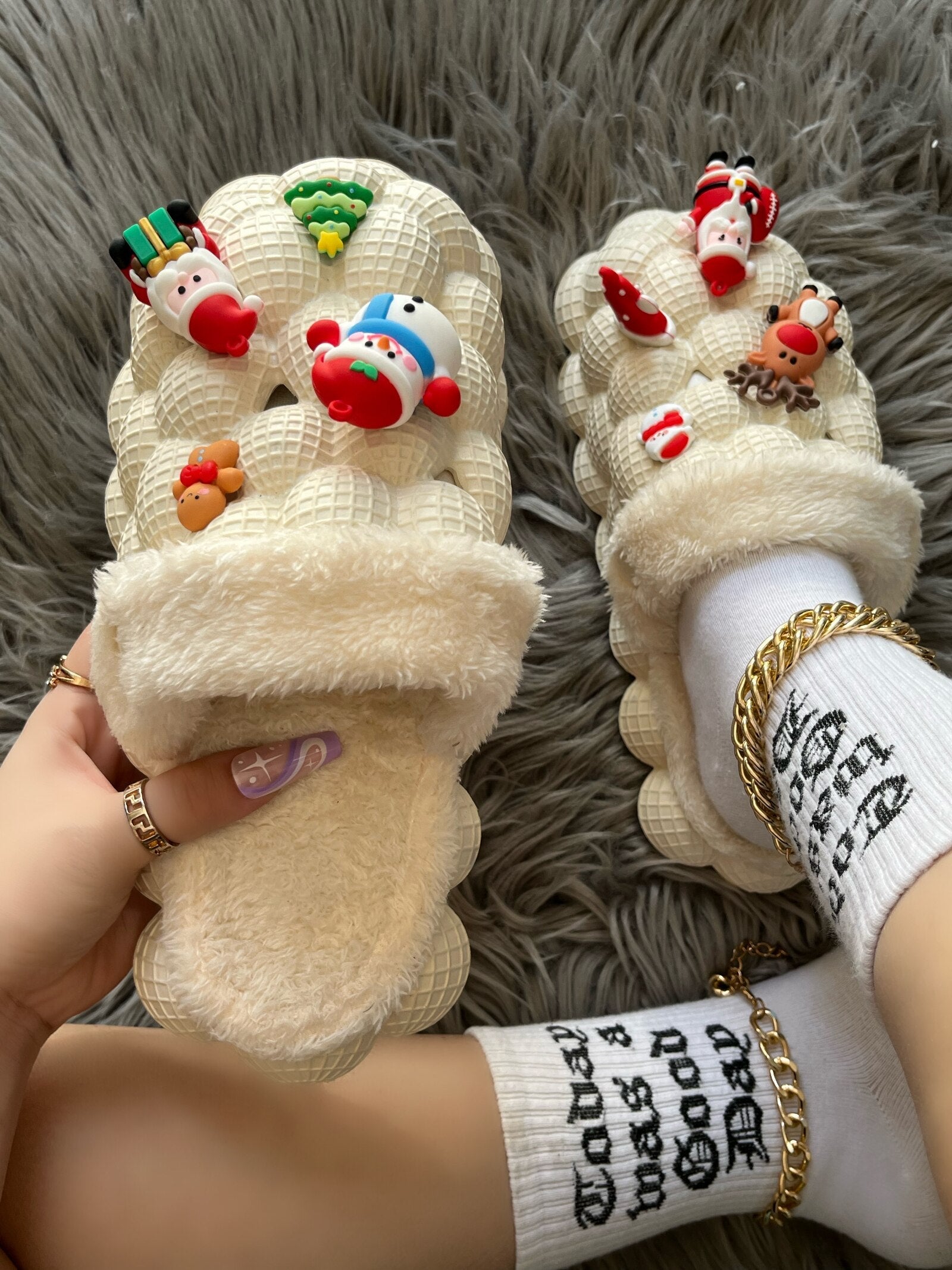 Bubble Christmas Slides (Apricot)