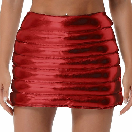 Cici Esteban Metallic A-Line Skirt
