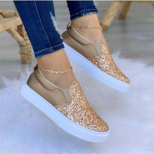 Sheila Crystal Flat Moccasin Loafers