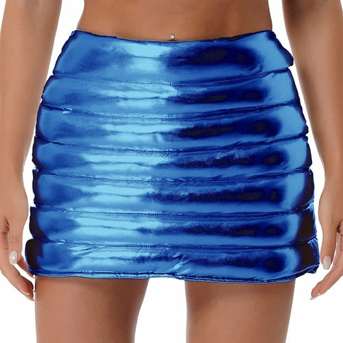 Cici Esteban Metallic A-Line Skirt