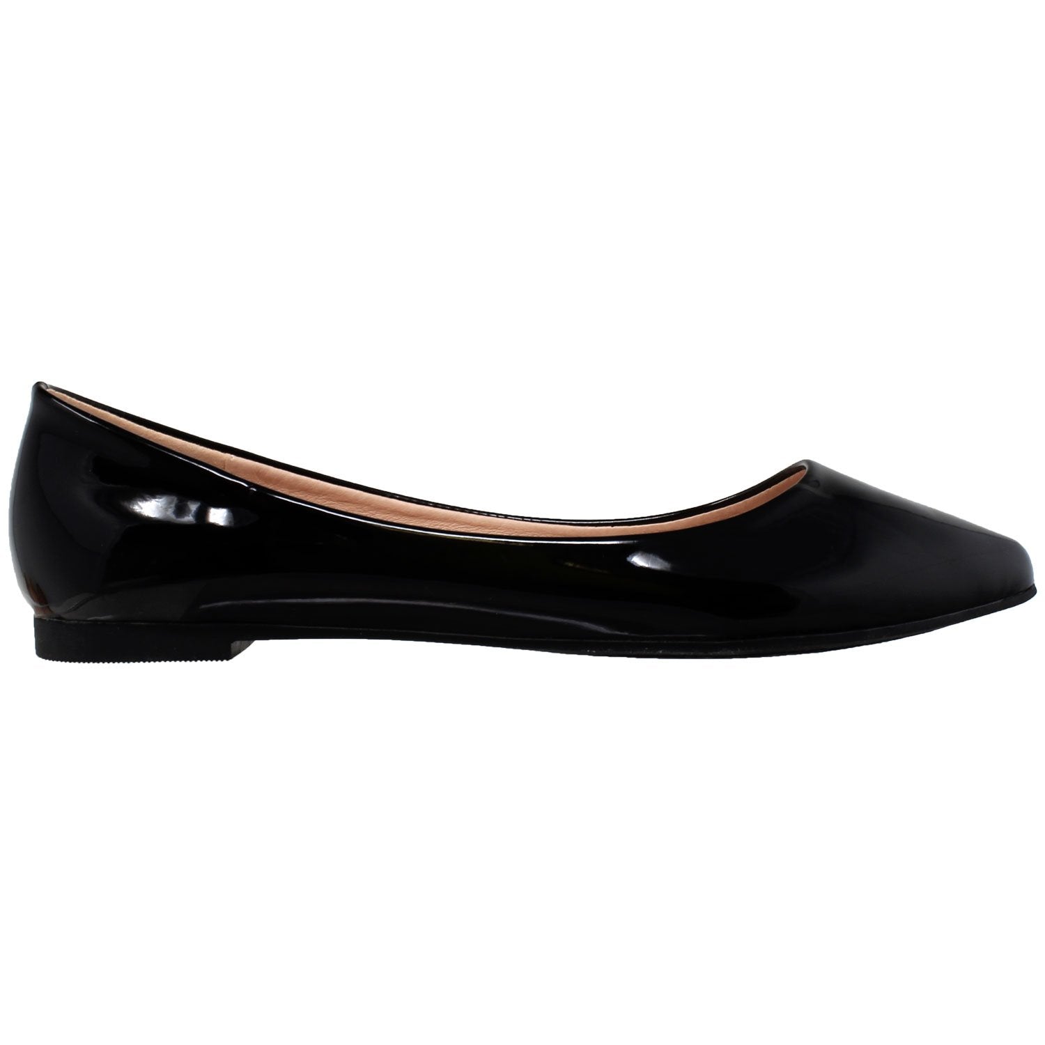 Gaia Patent Leather Pointed Toe Ballet Flat