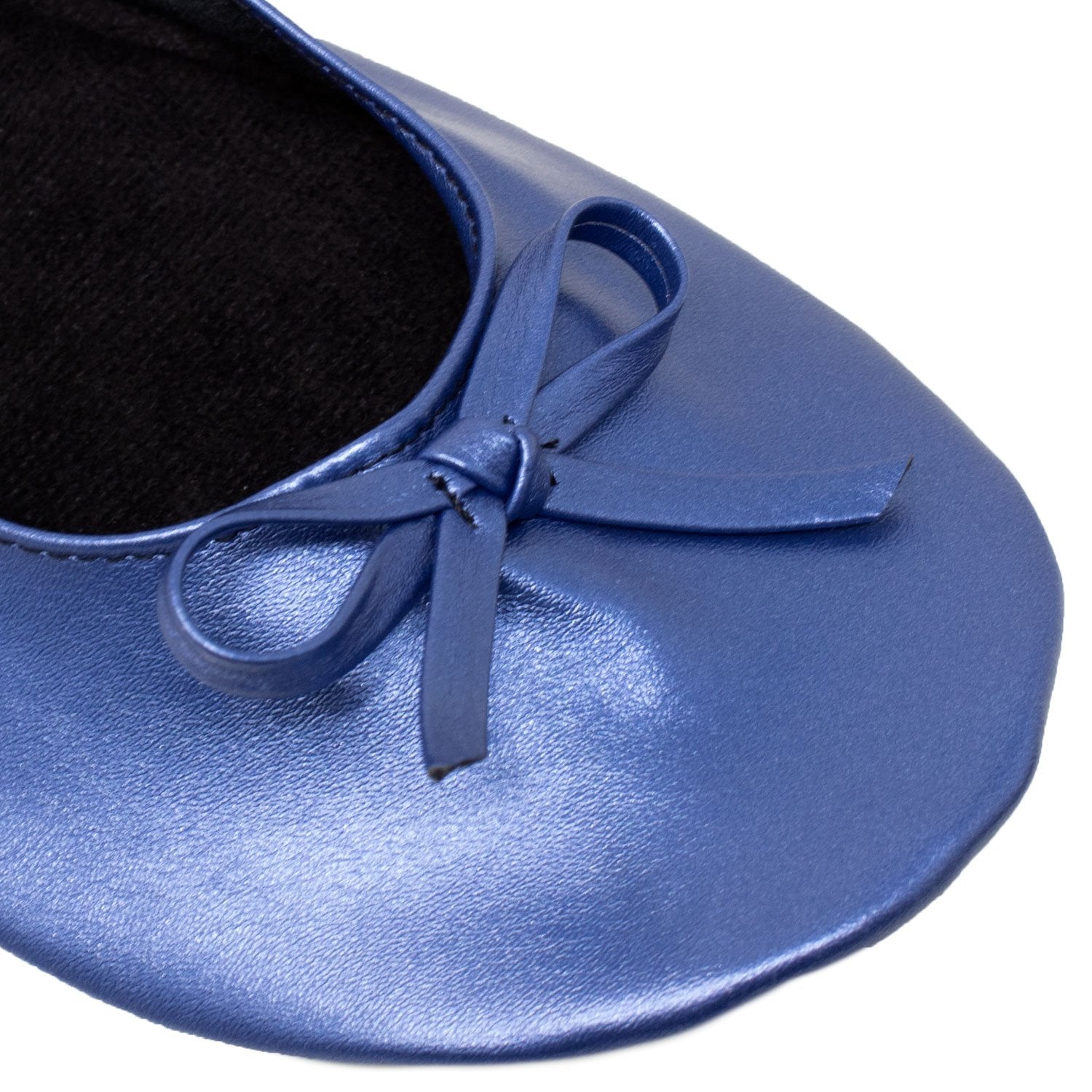 Gaia Ballet Flats Women's with Travel Pouch in Navy