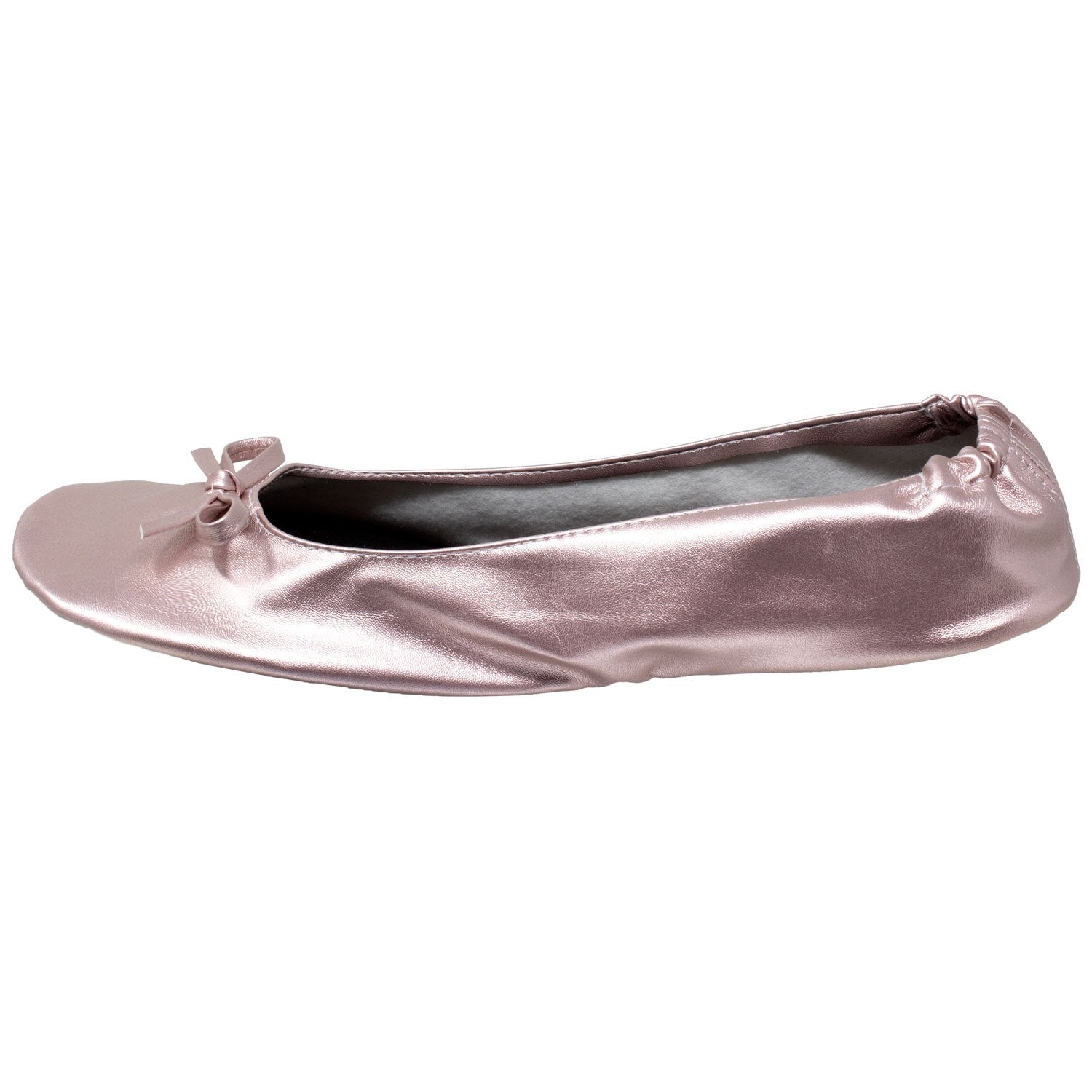 Gaia Ballet Flats Women's with Travel Pouch Rose Gold
