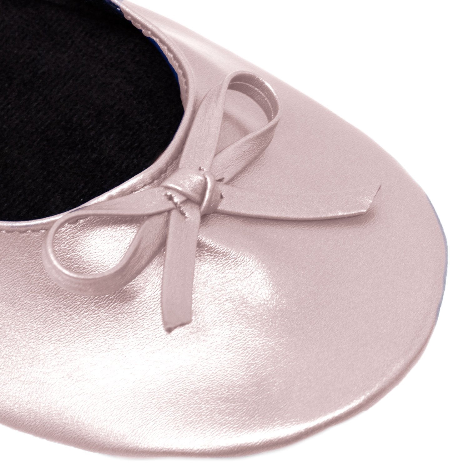 Gaia Ballet Flats Women's with Travel Pouch Rose Gold