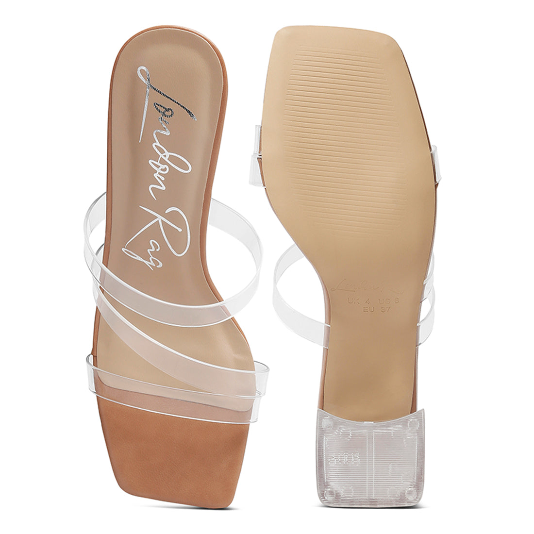Chartz Multiple Straps Clear Heels