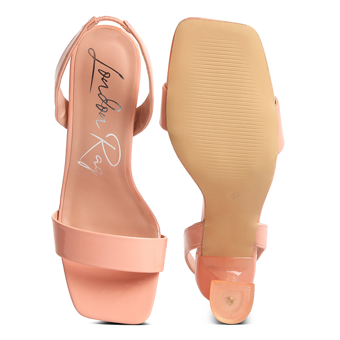 Nexus Clear Spool Heel Sandals