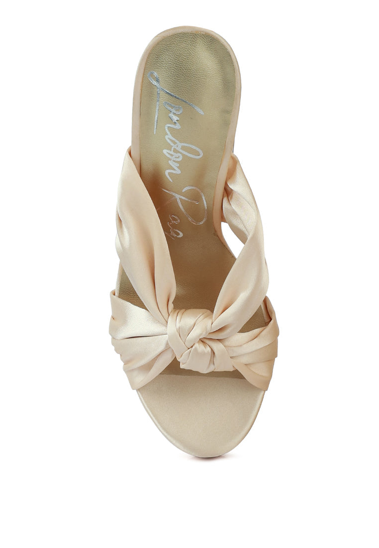 Ruse Strobing Knotted Chunky Platform Heels