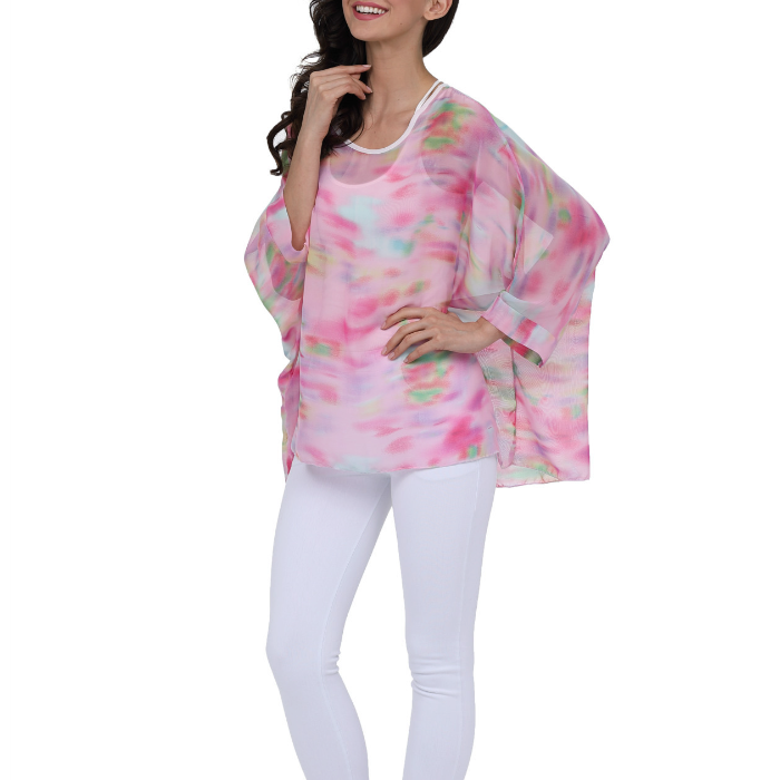 Sloan Chiffon Top in Pink