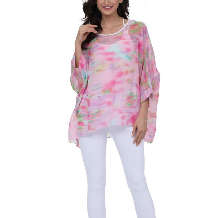 Sloan Chiffon Top in Pink