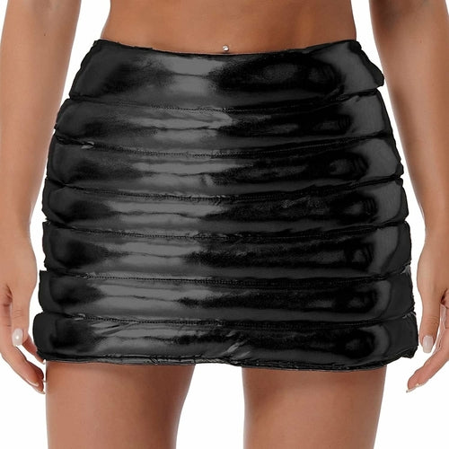Cici Esteban Metallic A-Line Skirt