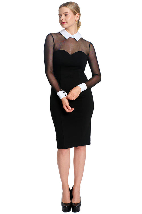 Tuxedo Illusion Sheath Dress