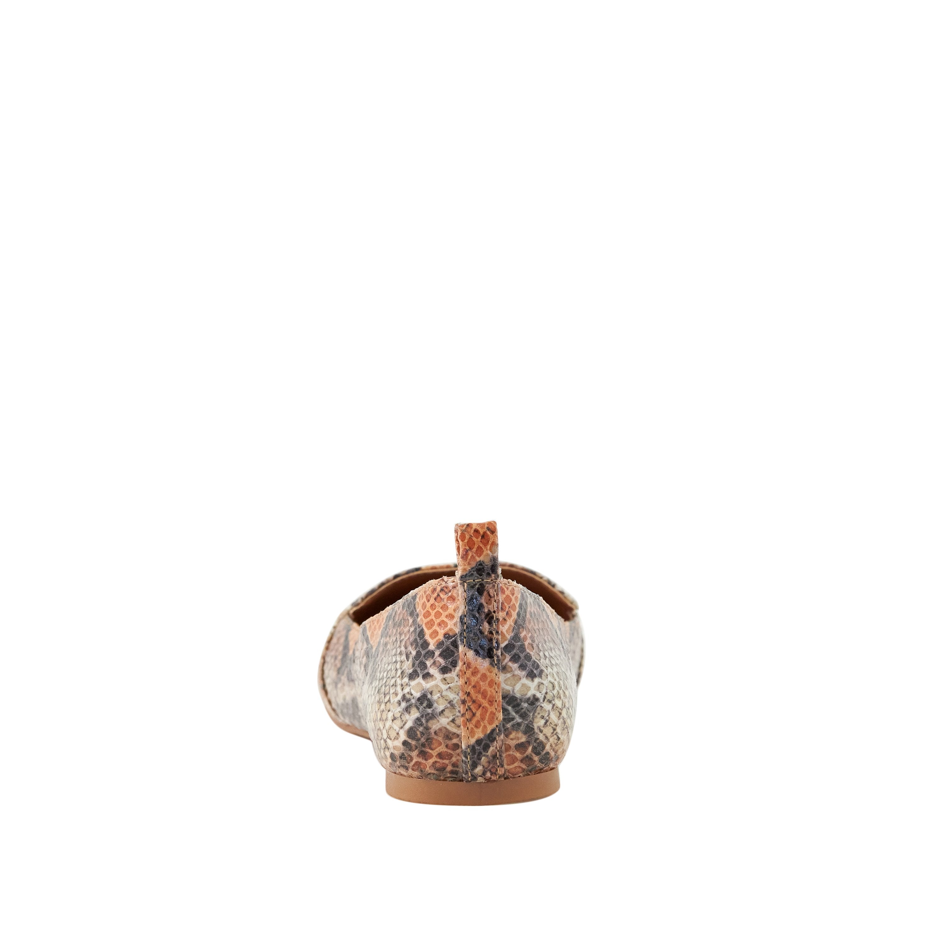 Socialite Flat (Orange Snake Skin)