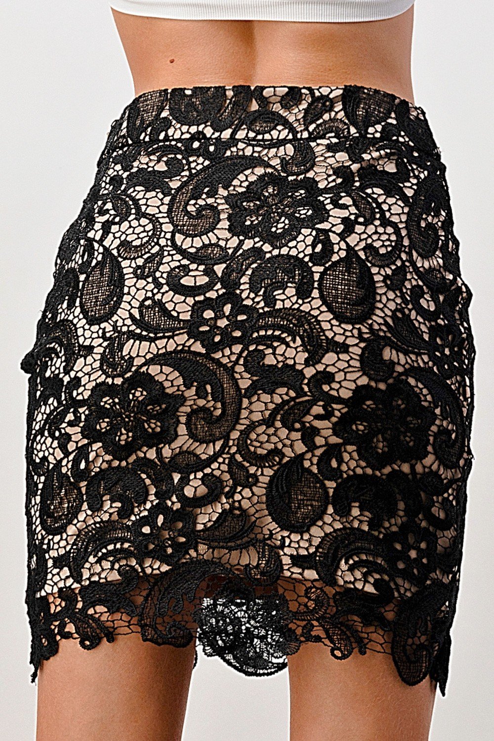 ARROW Floral Lace Skirt