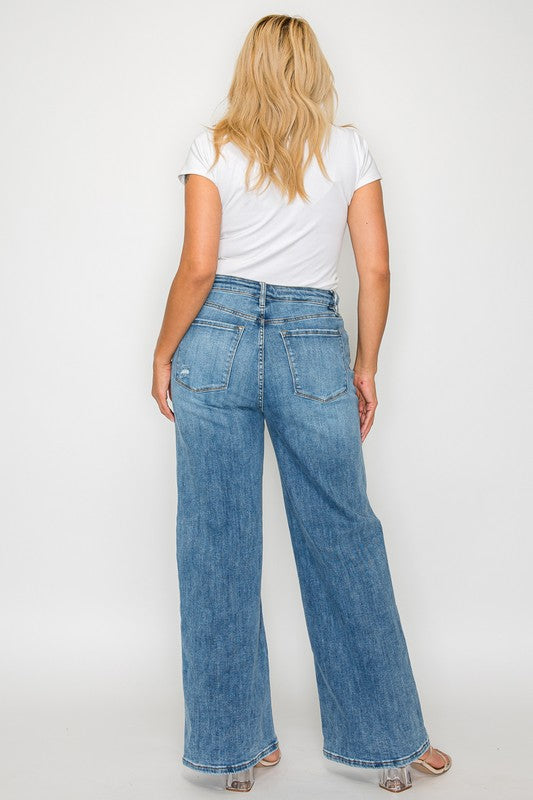 Aria High-Rise Wide Leg Jeans