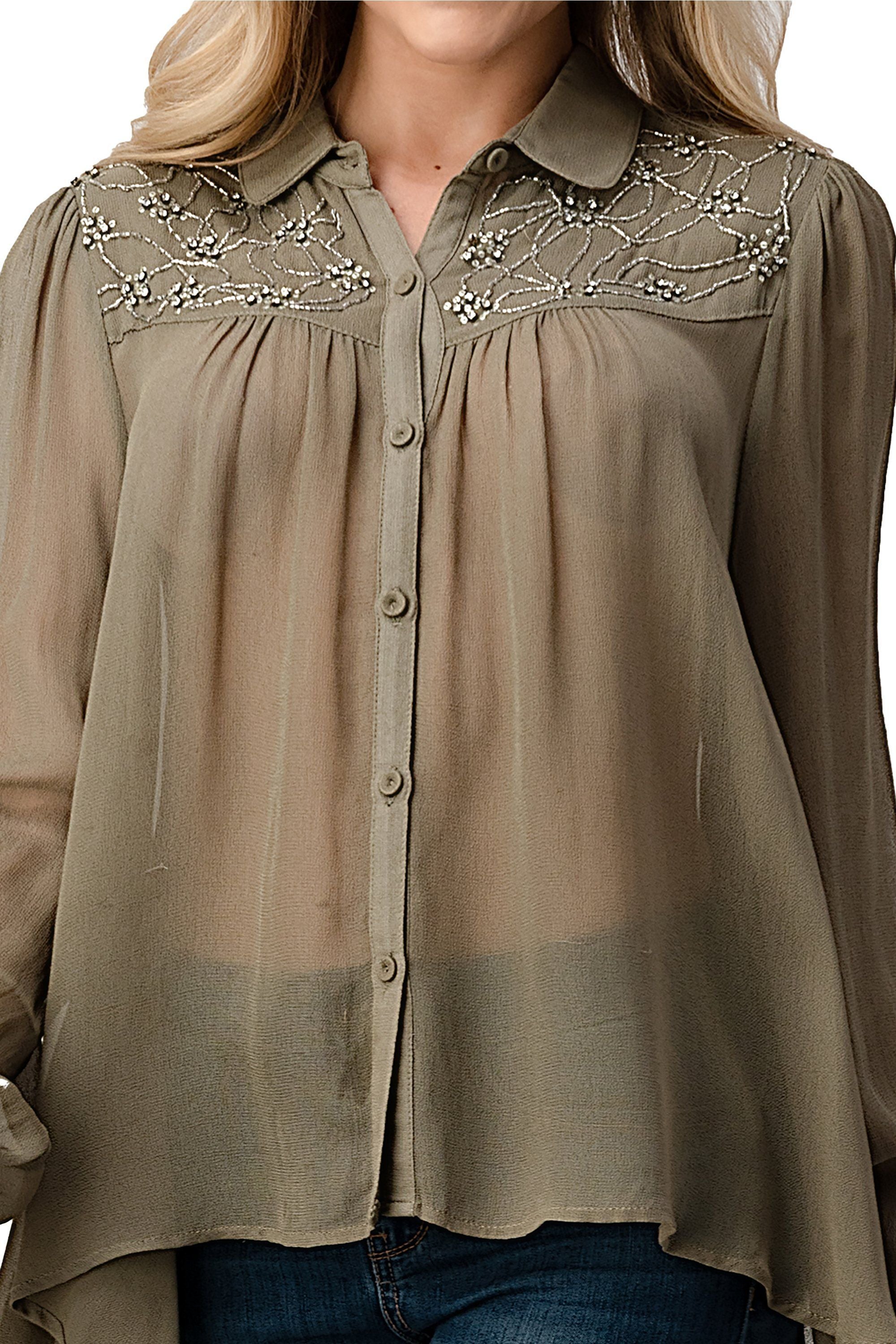 ARROW Embroidered Button-Up