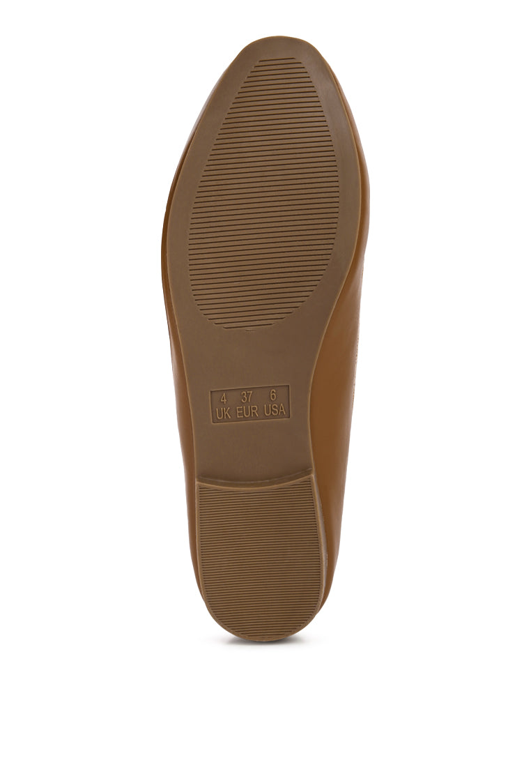 Claire Betts Chunky Metal Chain Faux Leather Loafers