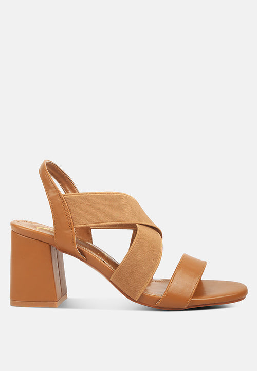 Fresca Summer Straps Block Heel Sandals