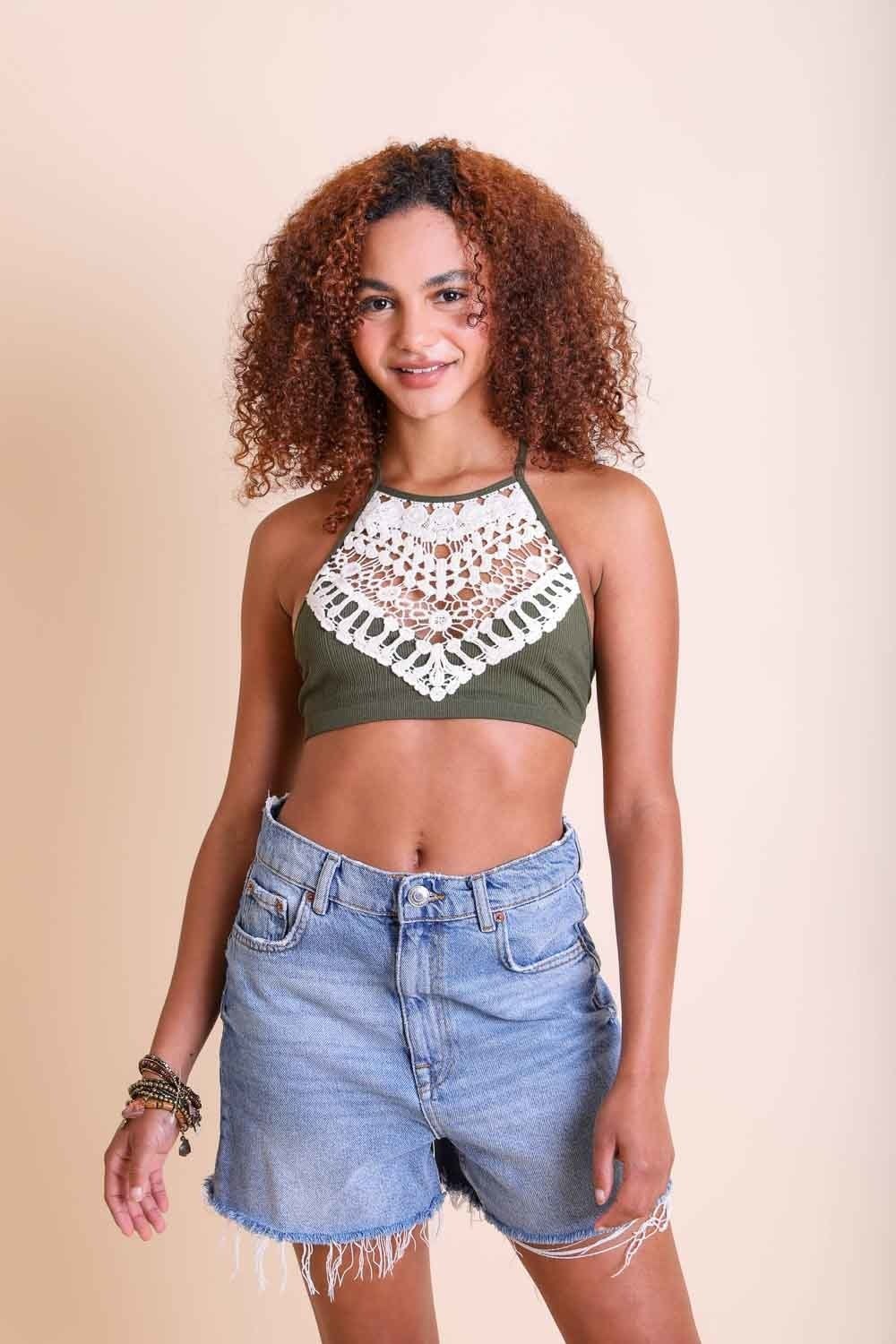 Irene Lace Halter Bralette