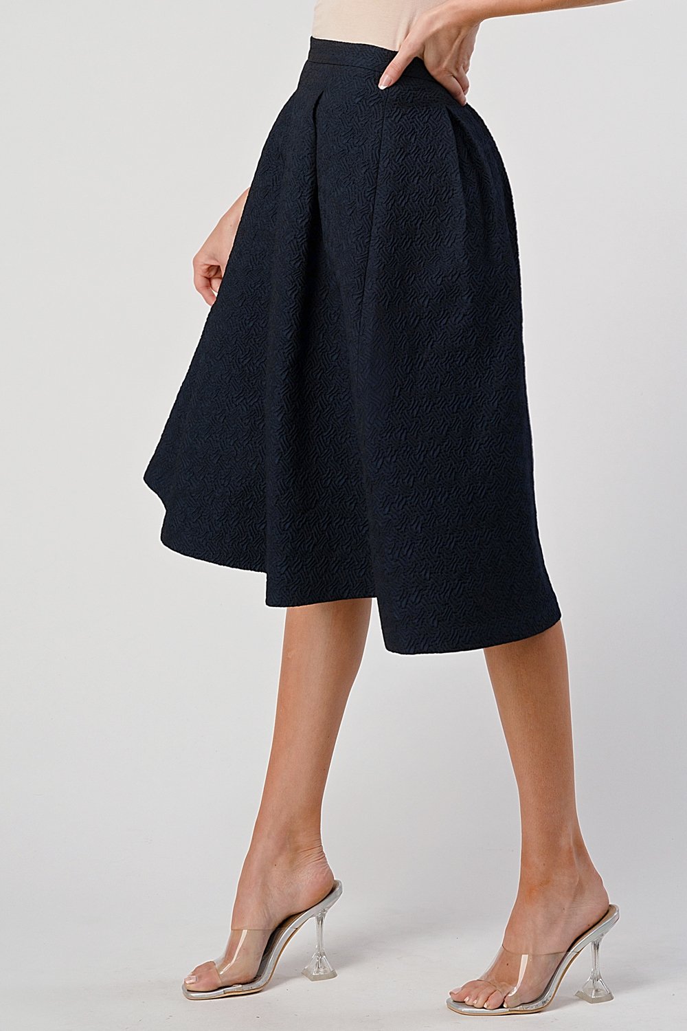ARROW A-Line Pleated Midi Skirt