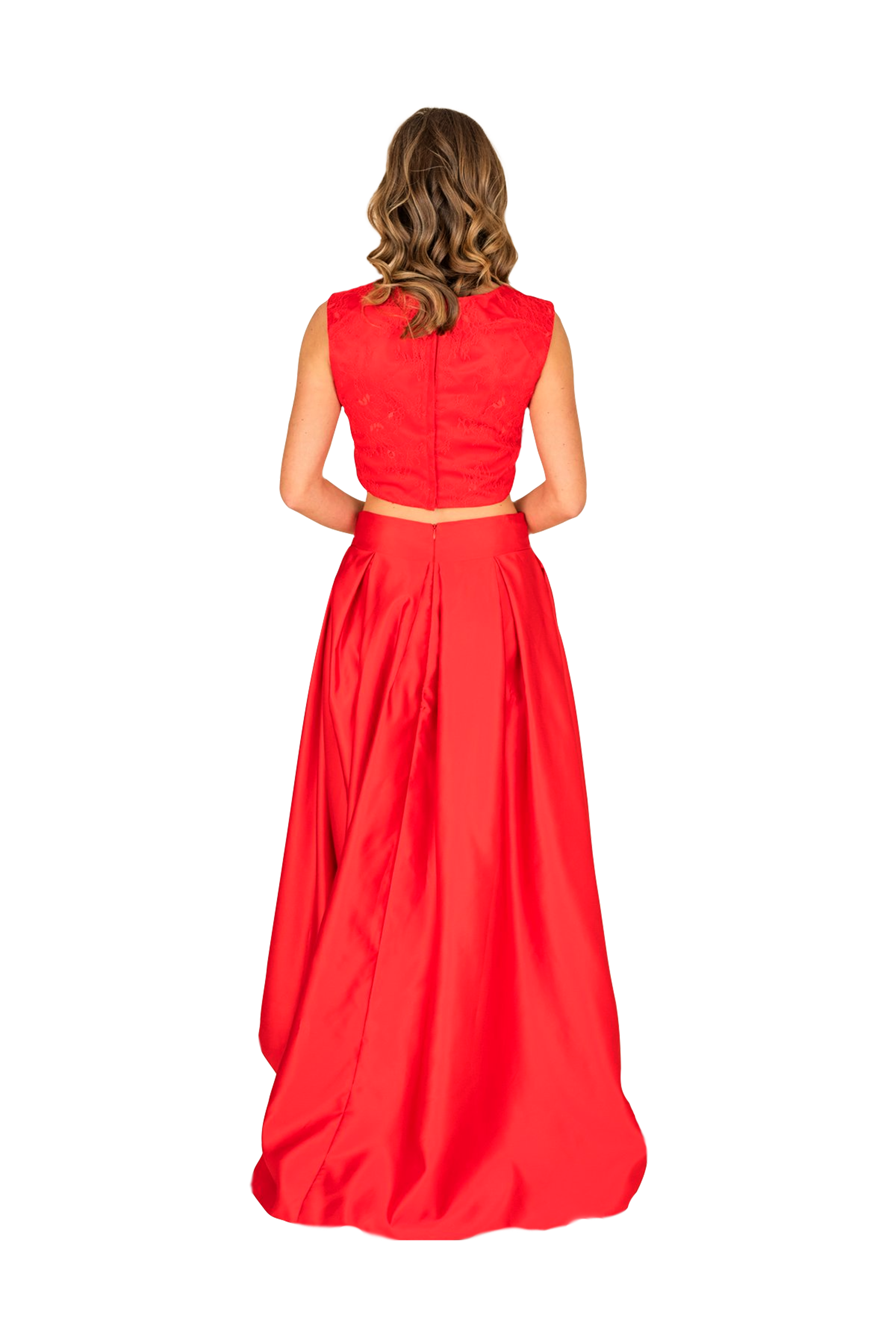 Formal Train Skirt & Lace Top Combo