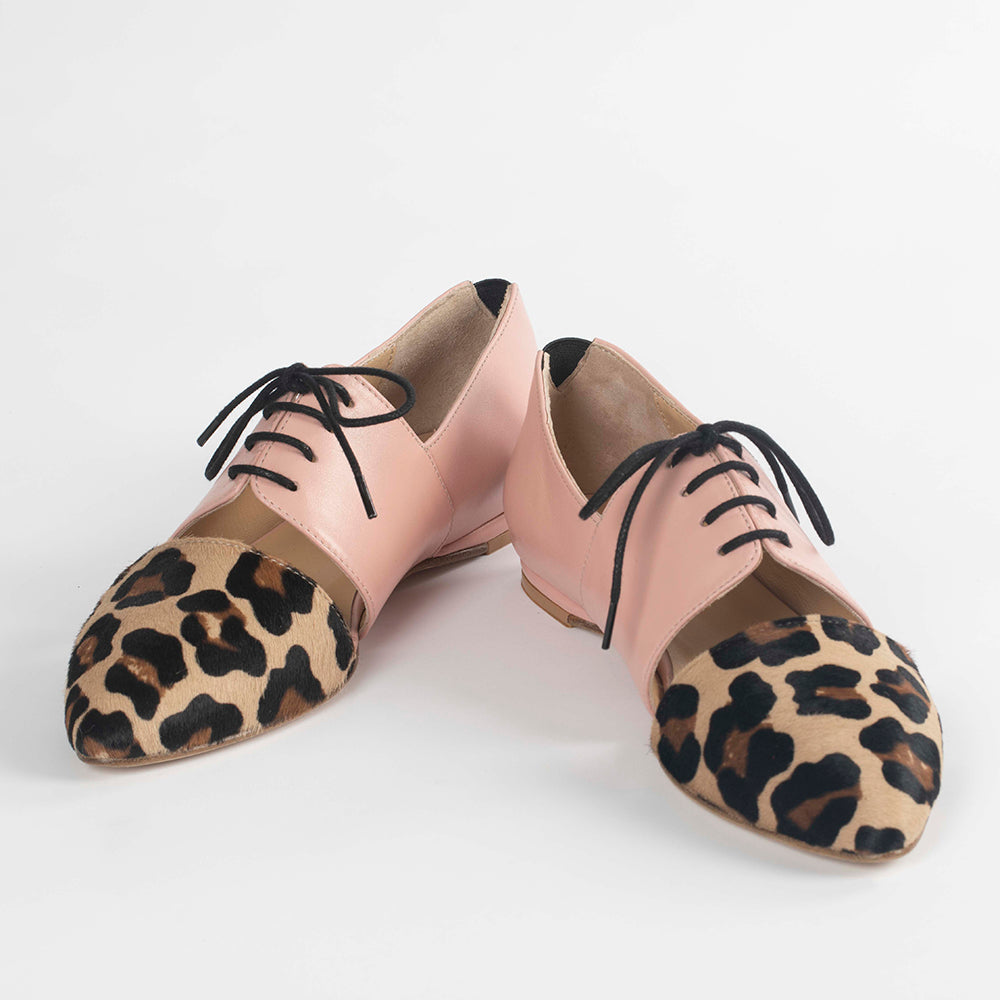 Native Calf Hair Leather Flat by Lordess