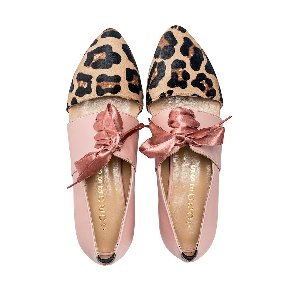 Native Calf Hair Leather Flat by Lordess