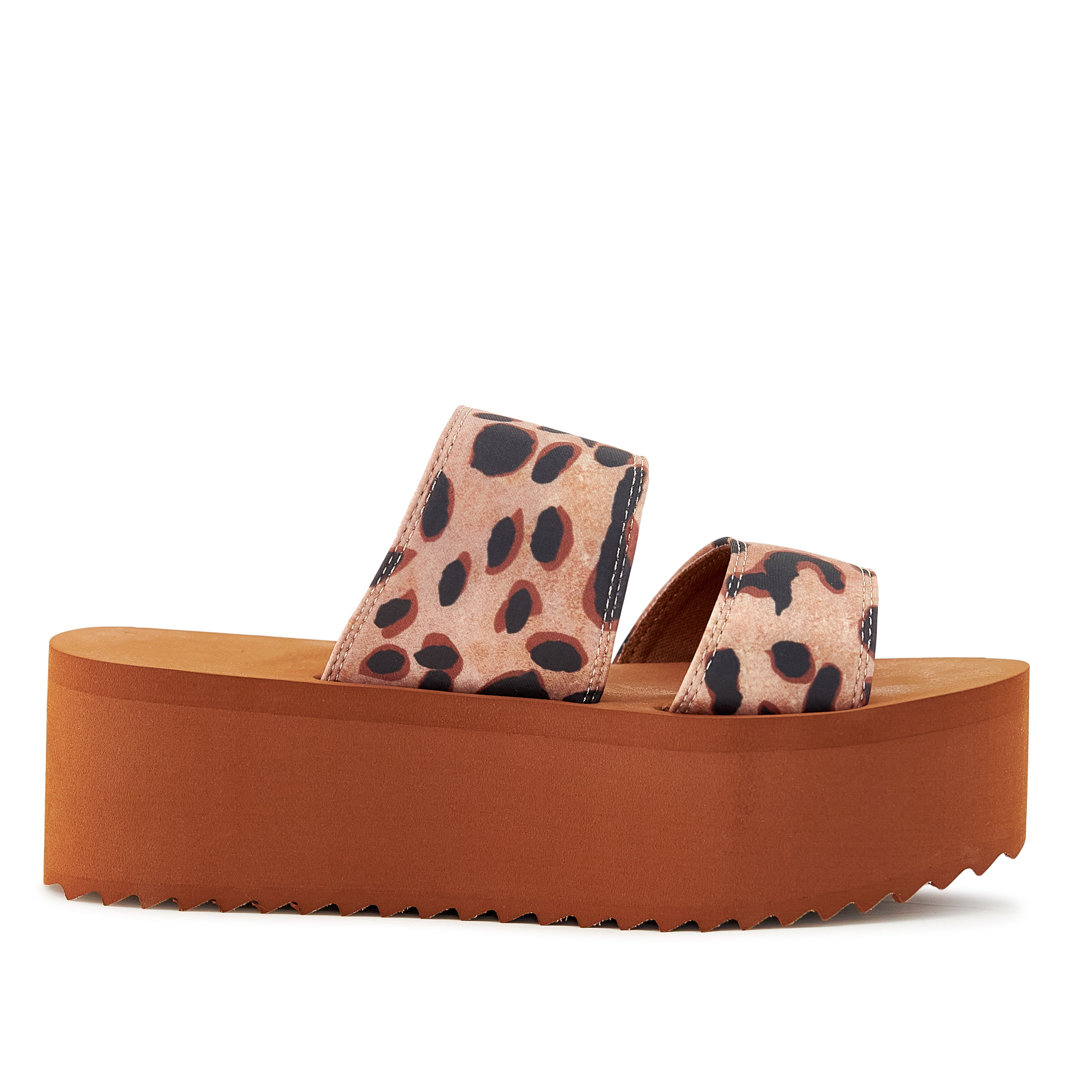 Pear Platform Sandals in Leopard