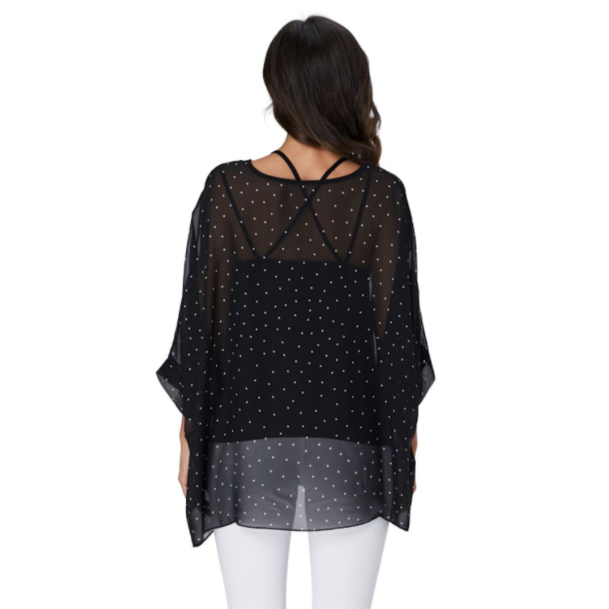 Polkadot Batwing Tunic Top