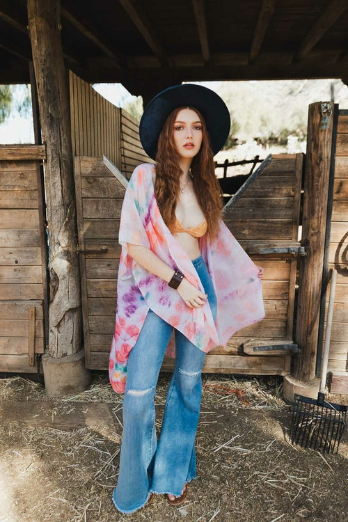 Esther Khan Tie Die Sunset Cover Up