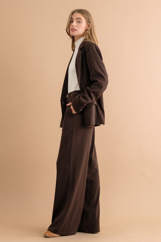 Noir Tailored Wide Leg Trouser
