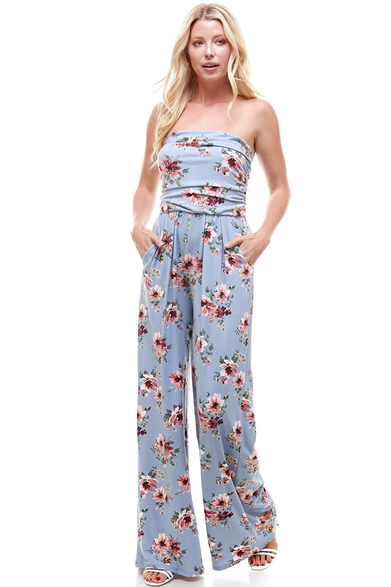 ARROW Floral Strapless Jumpsuit