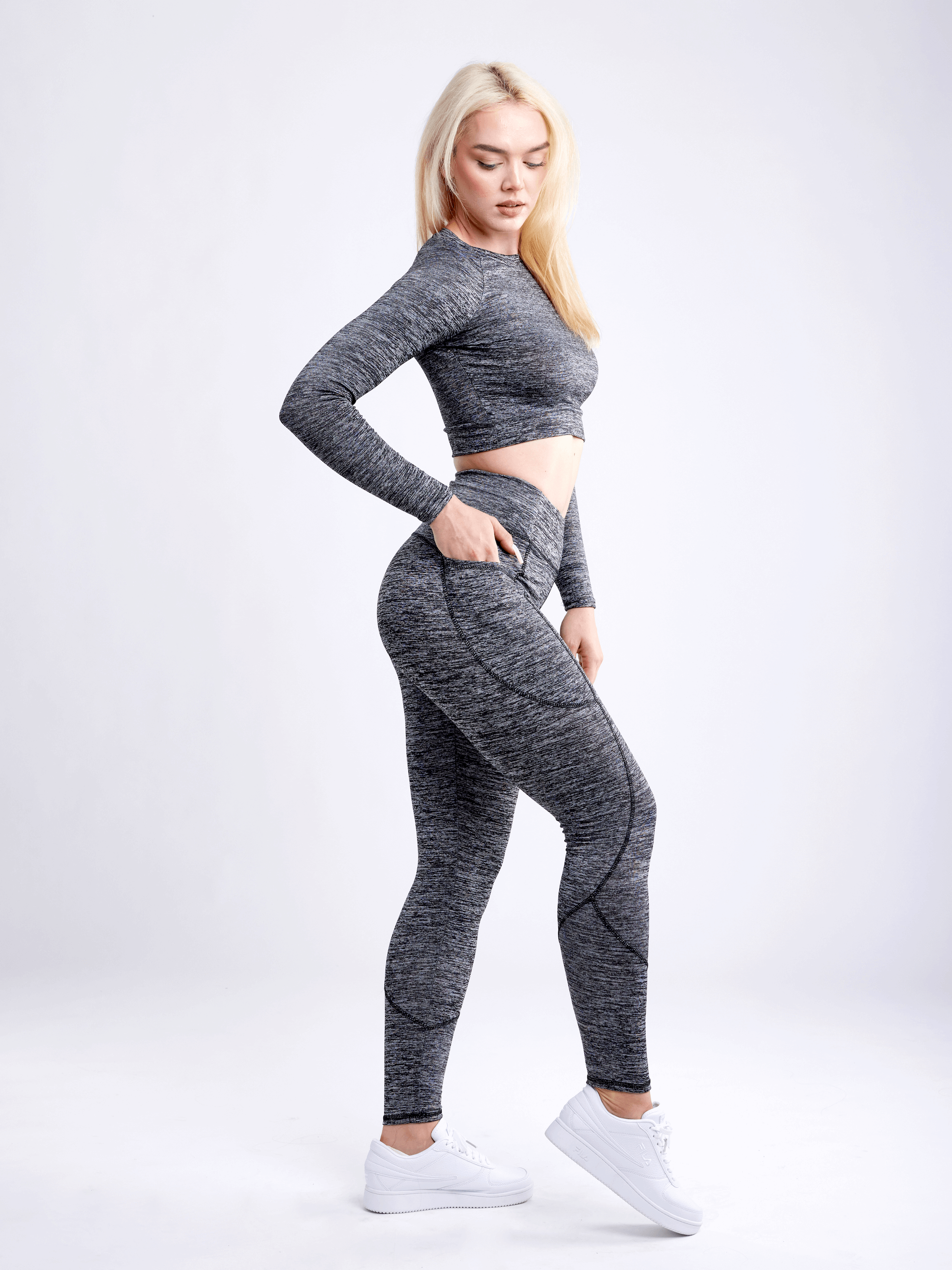 Kimberly Long-Sleeve Crop Top
