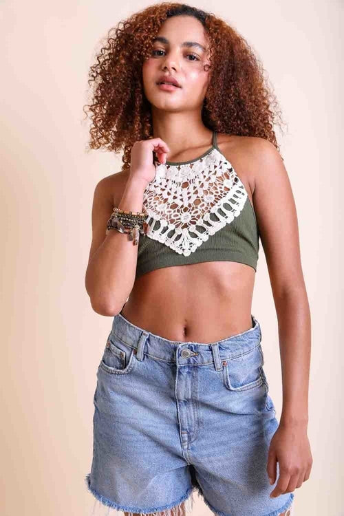 Irene Lace Halter Bralette