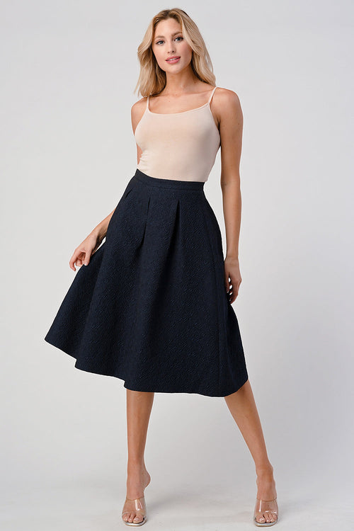 ARROW A-Line Pleated Midi Skirt