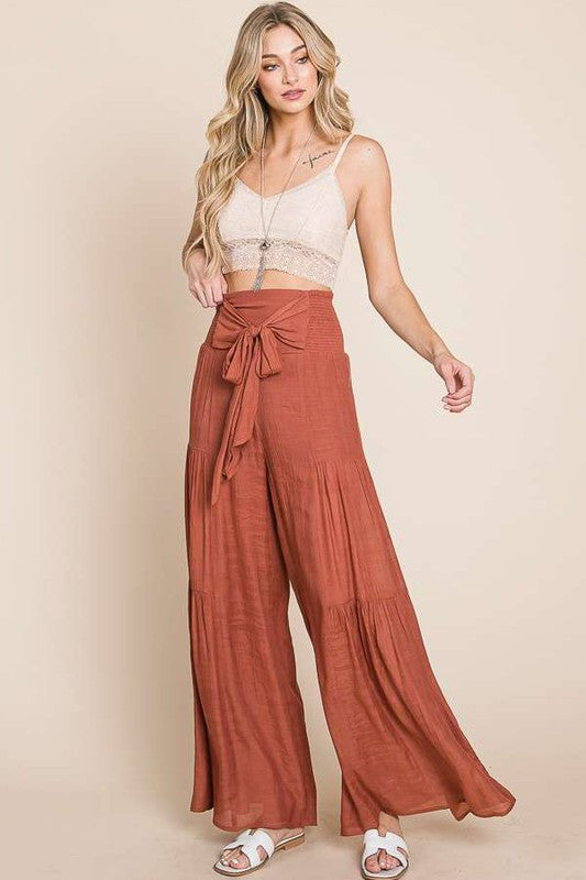 Sienna Drift Tie-Front Wide Leg Pants